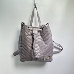 BellA Russo Backpack Crossbody Handbag Lilac Quilted Faux Leather Purse Bag